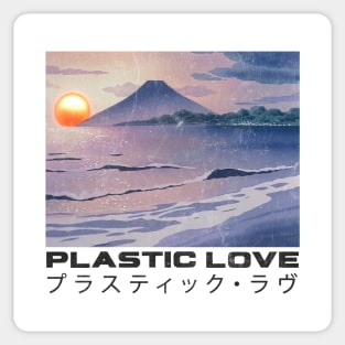 Plastic Love プラスティック・ラヴ  / Retro Citypop Fan Art Design Sticker